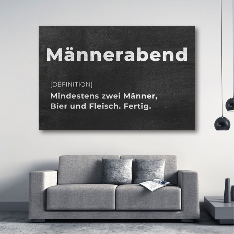 claasgallery Leinwandbild Männerabend